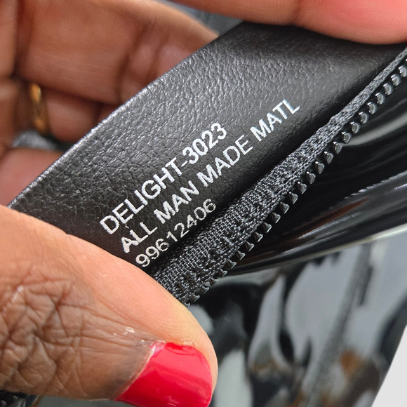 Pleaser Delight 3023 Platform Stiletto Boots Black Patent Thigh High OTK Heels 8 - Picture 9 of 14